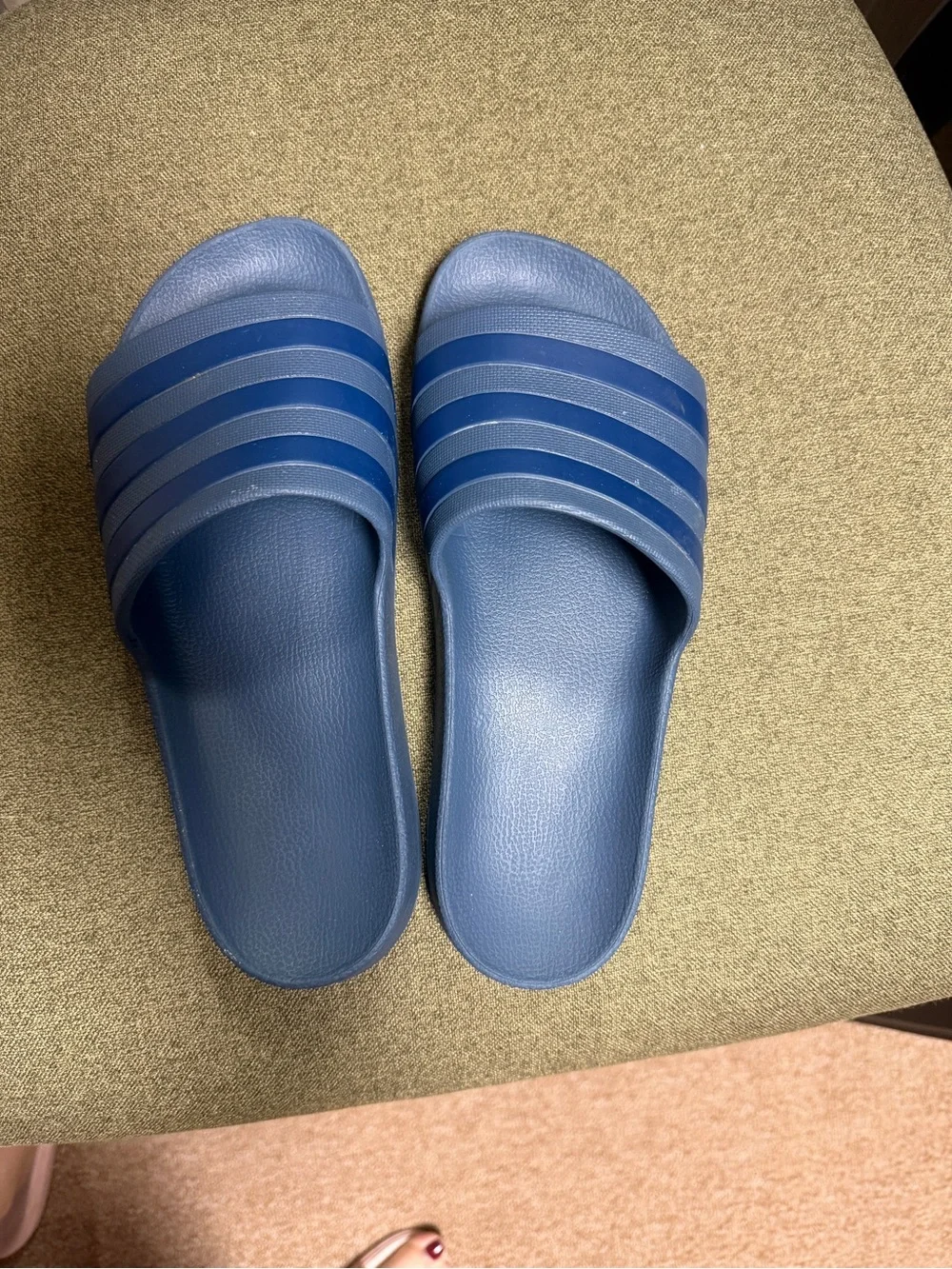 adidas new Men's Navy and Royal Blue Slide Sandals
